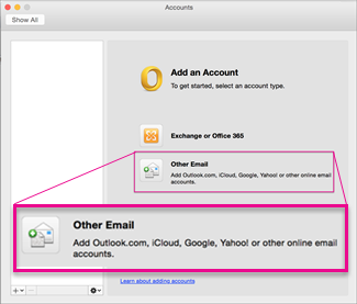 outlook 2011 for mac email setup